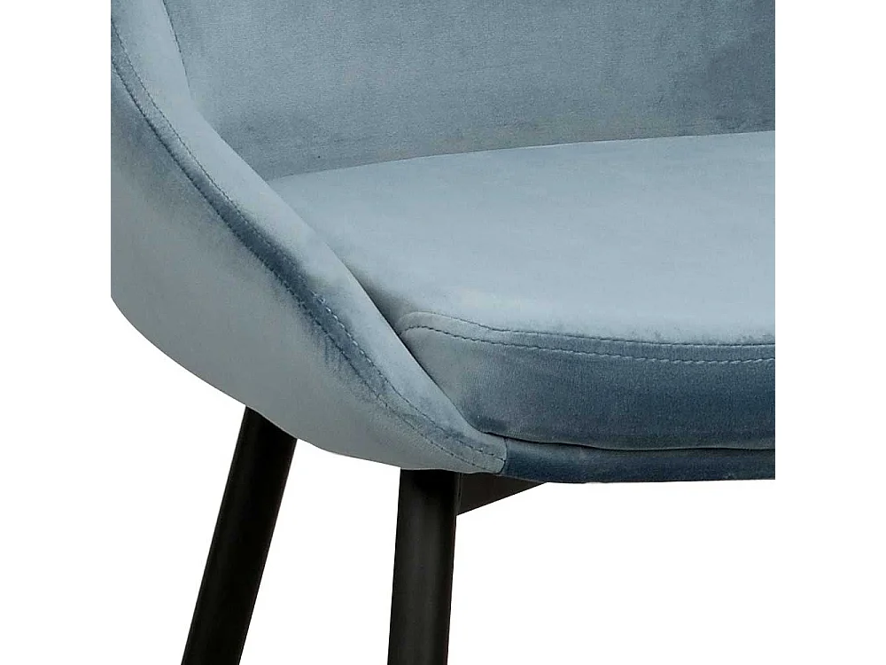 Esszimmer Stuhl Set in Blau und Schwarz modern (2er Set)