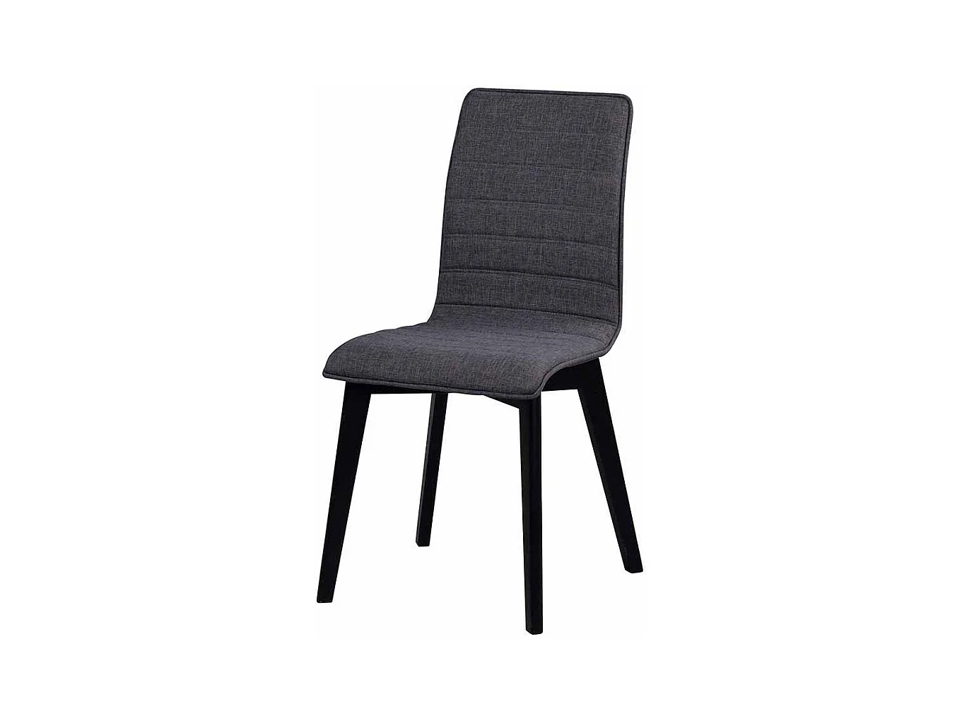 Esszimmerstuhl Set in Anthrazit Webstoff Schwarz Eiche massiv (2er Set)
