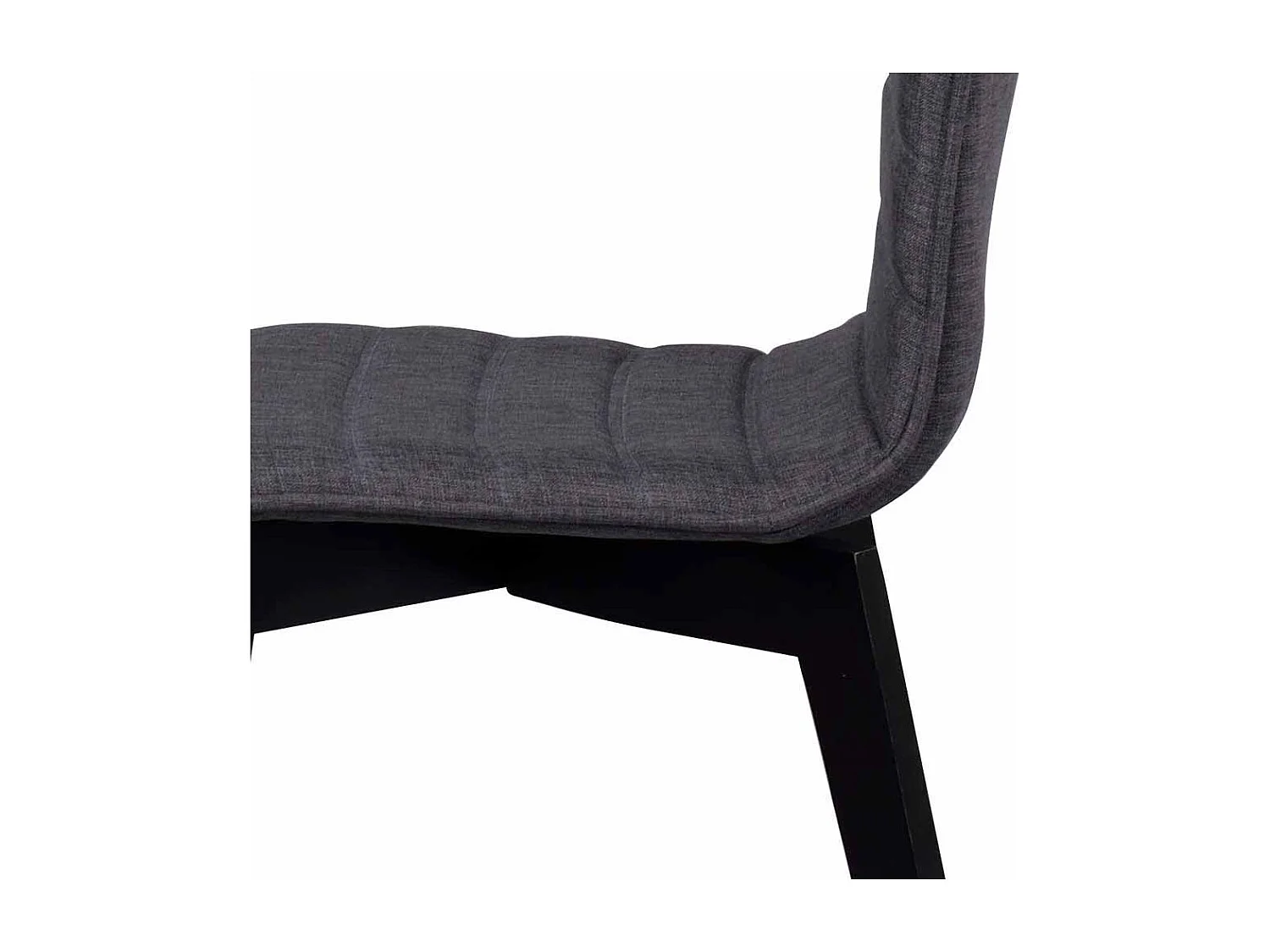 Esszimmerstuhl Set in Anthrazit Webstoff Schwarz Eiche massiv (2er Set)