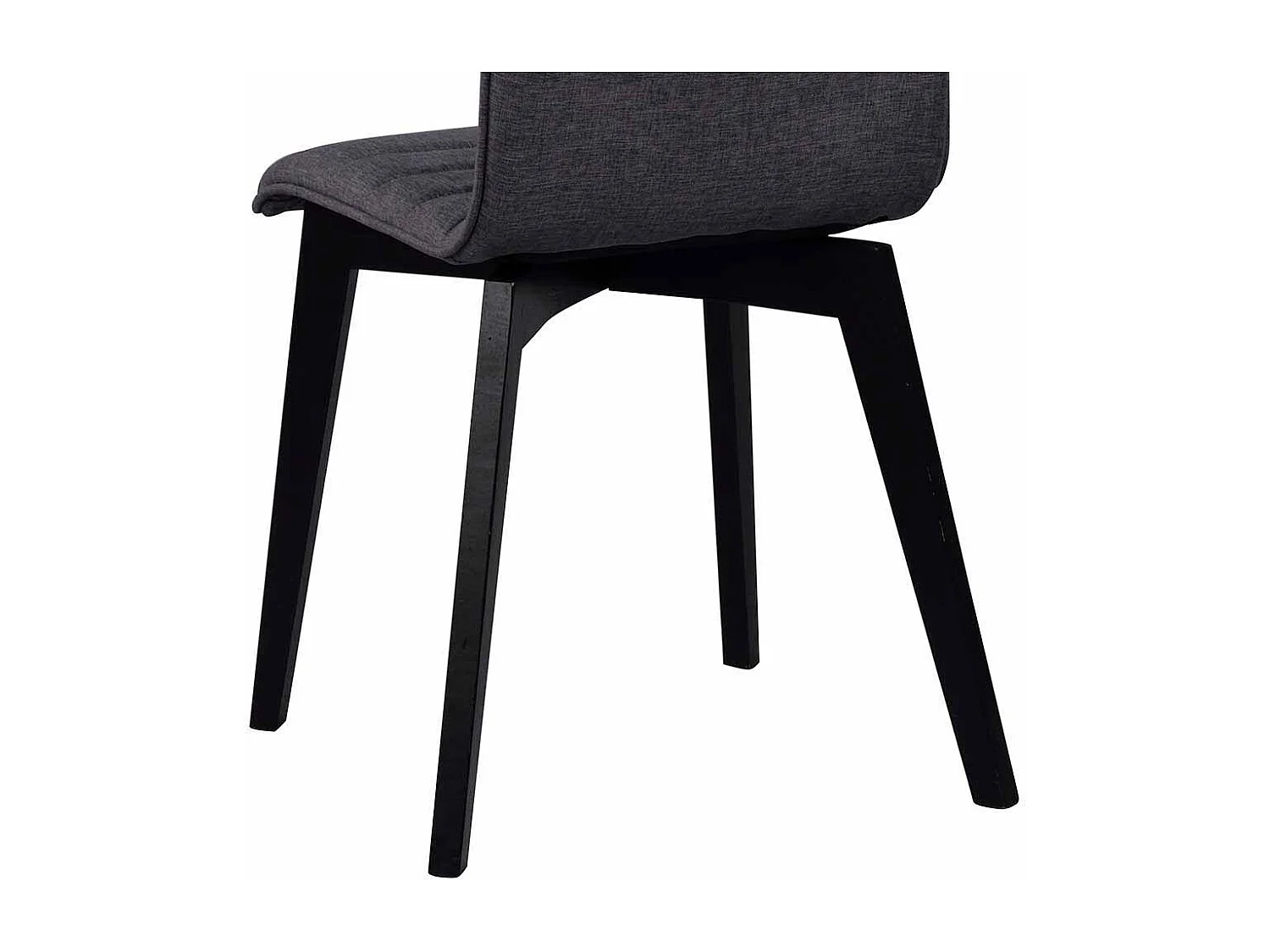 Esszimmerstuhl Set in Anthrazit Webstoff Schwarz Eiche massiv (2er Set)