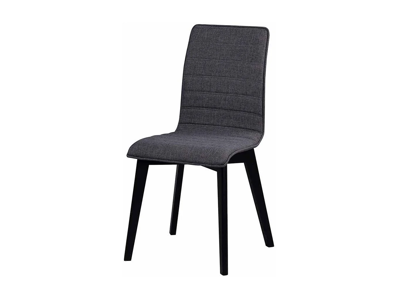 Esszimmerstuhl Set in Anthrazit Webstoff Schwarz Eiche massiv (2er Set)