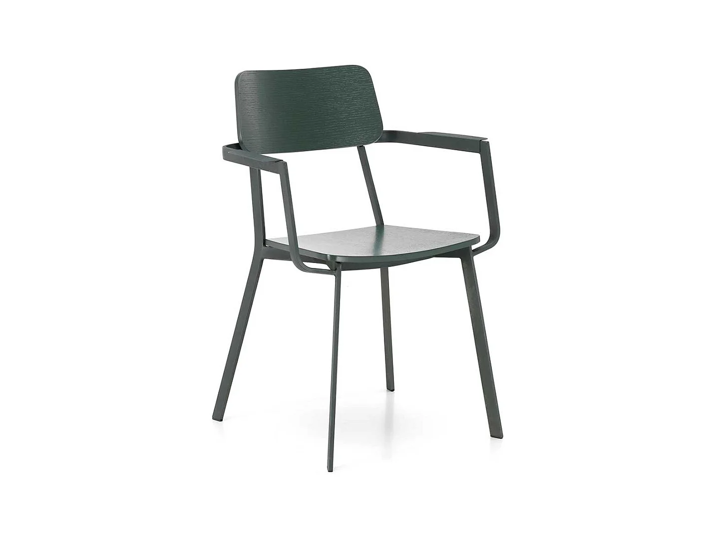 Design St�hle in Gr�n Schichtholz Metall (4er Set)