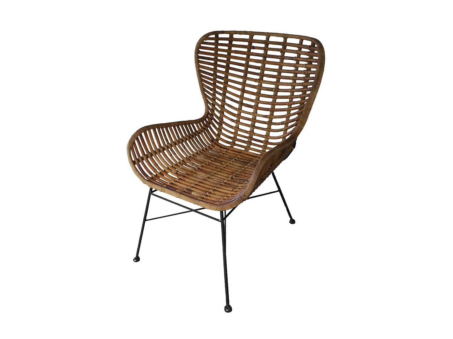 Esszimmerstuhl aus Rattan Armlehne