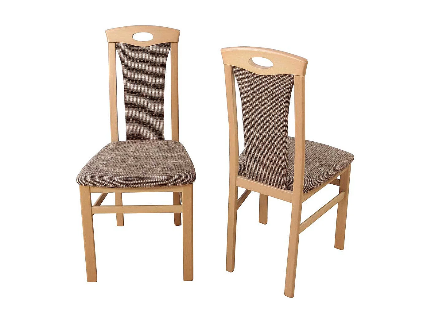 Küchenstühle in Hellbraun Gestell aus Massivholz (2er Set)