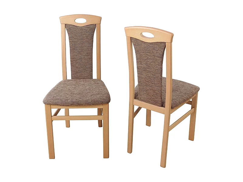 Küchenstühle in Hellbraun Gestell aus Massivholz (2er Set)