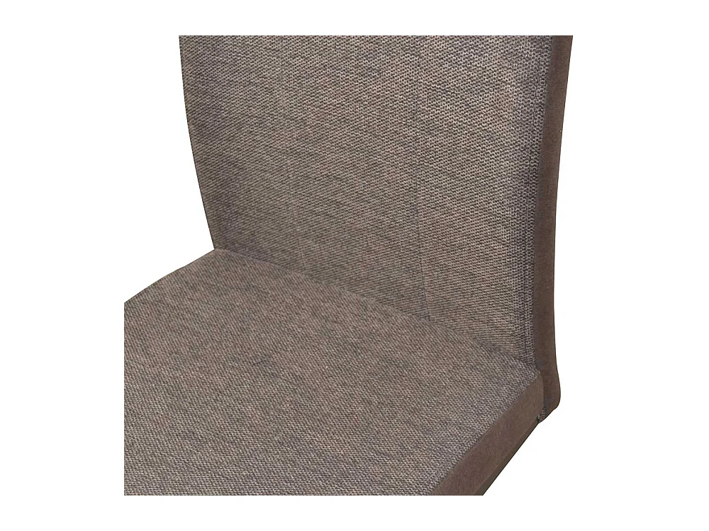 Freischwinger in Braun und Schwarz Strukturstoff und glattem Webstoff (4er Set)