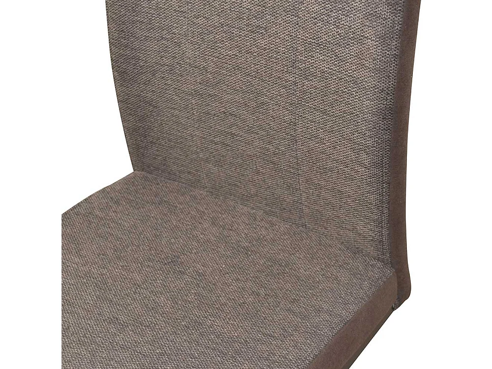 Freischwinger in Braun und Schwarz Strukturstoff und glattem Webstoff (4er Set)