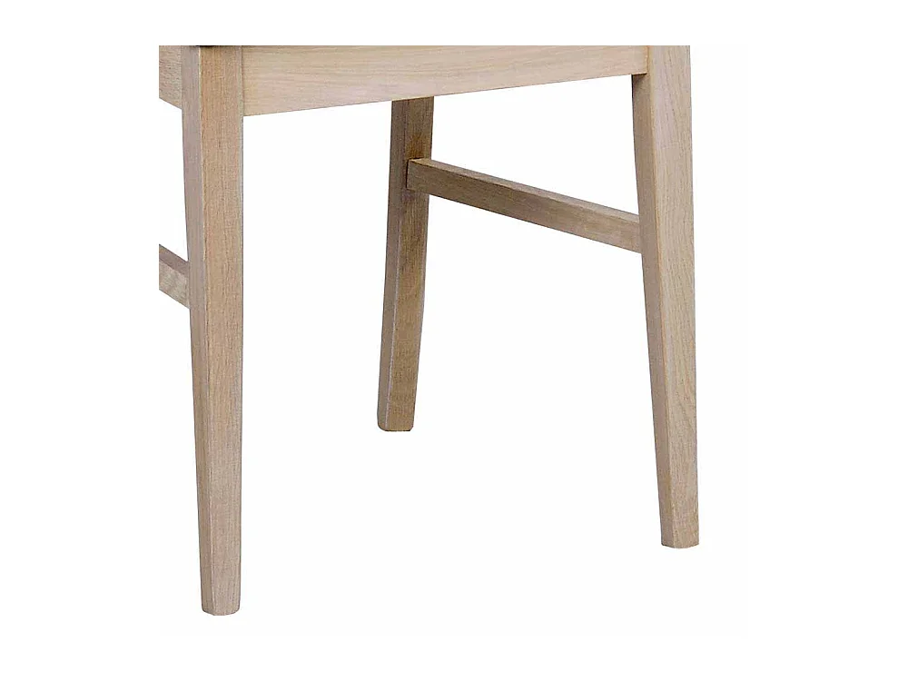 Holzstuhl in Eiche White Wash massiv Dunkelgrau gepolstert (2er Set)