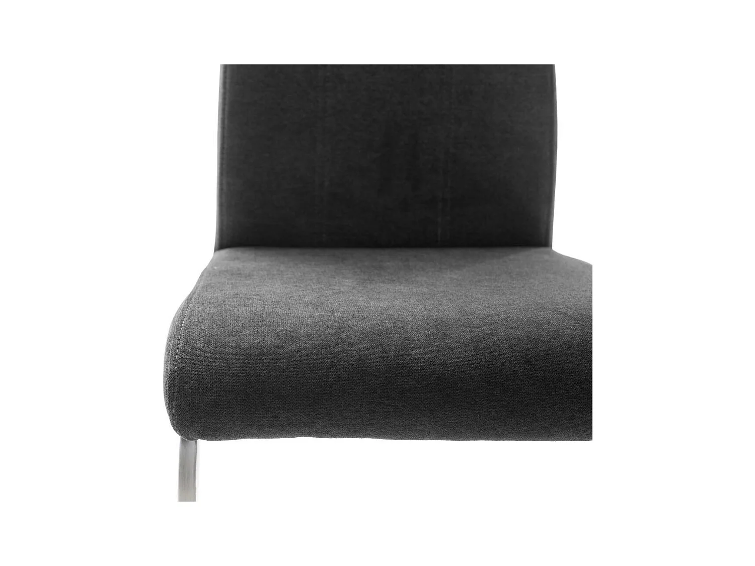 Esszimmerstuhl Polsterstuhl mit Gestell aus Metall in Anthrazit (4er Set)