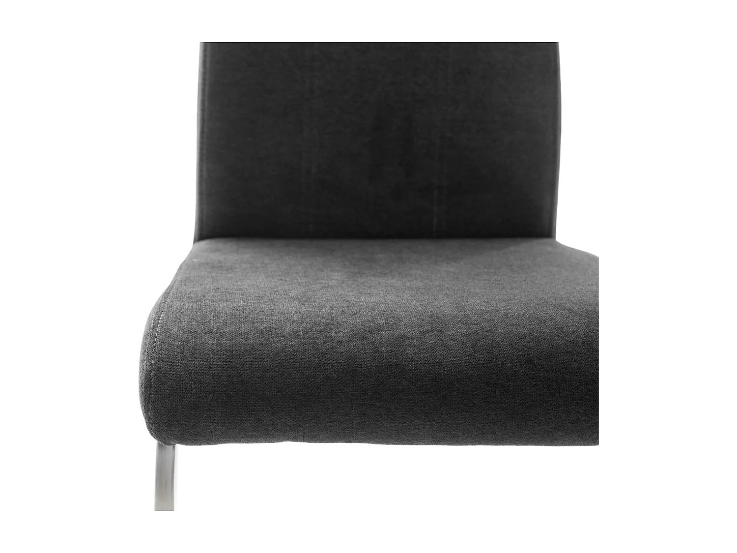 Esszimmerstuhl Polsterstuhl mit Gestell aus Metall in Anthrazit (4er Set)