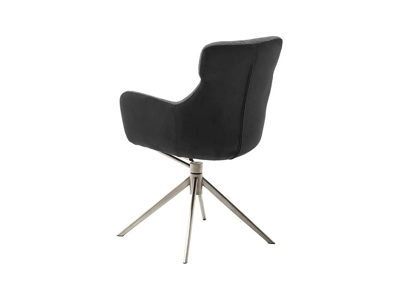 Drehstuhl in Anthrazit Gestell aus Metall (2er Set)