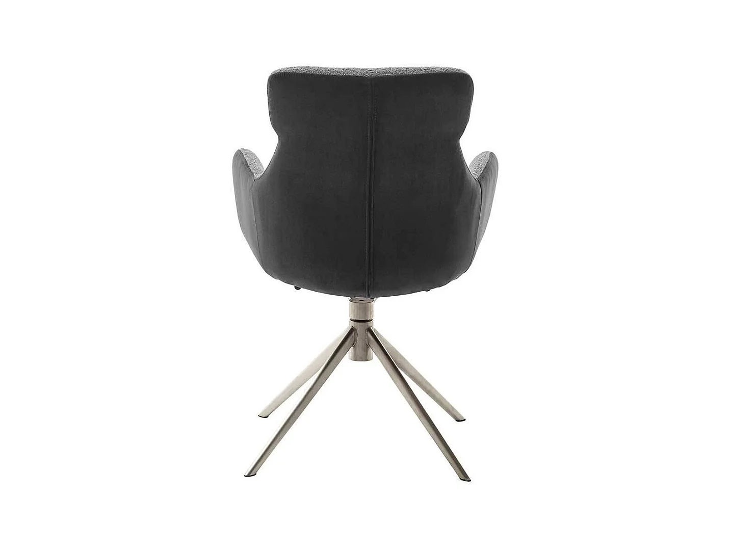 Drehstuhl in Anthrazit Gestell aus Metall (2er Set)