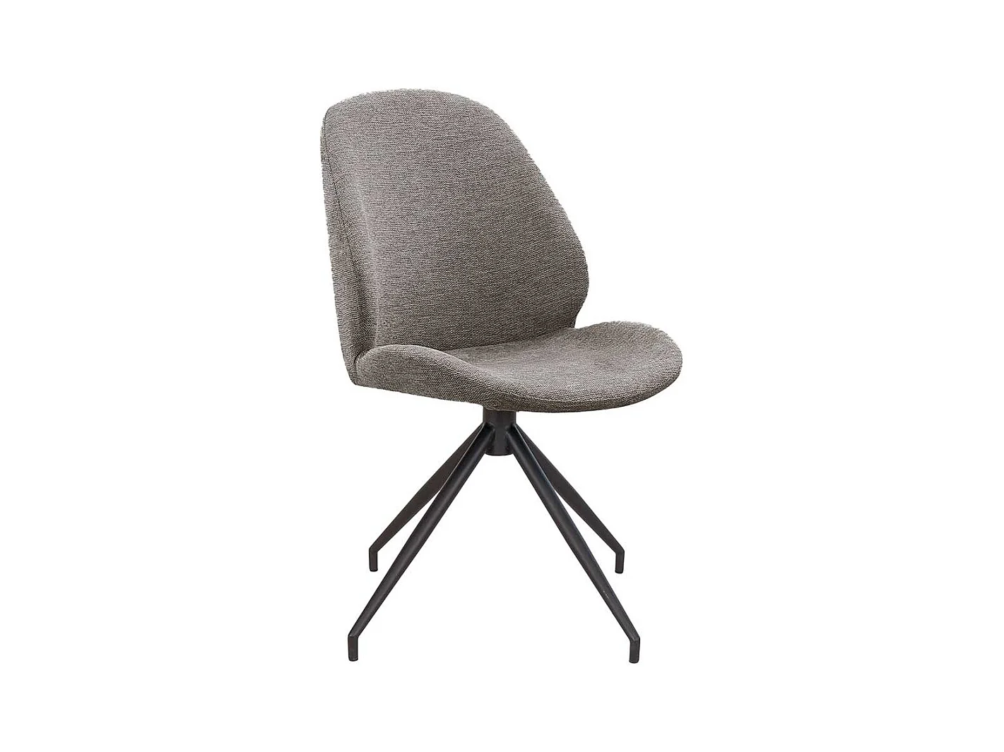 Polsterstuhl Esszimmer Set in Grau Stoff Gestell aus Metall (2er Set)