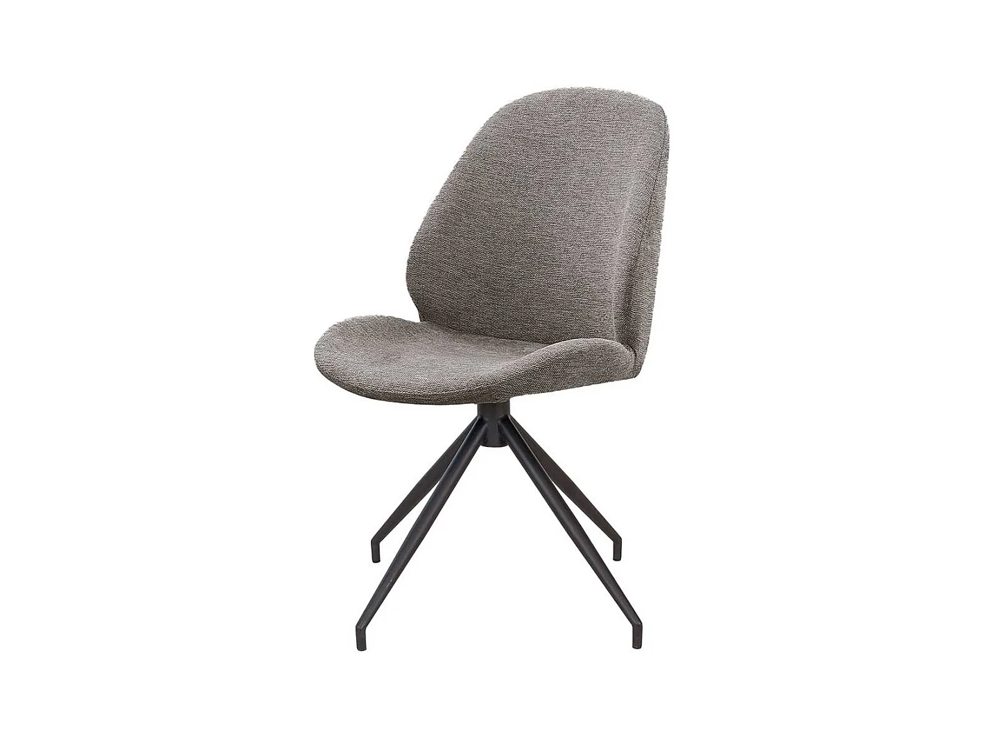 Polsterstuhl Esszimmer Set in Grau Stoff Gestell aus Metall (2er Set)