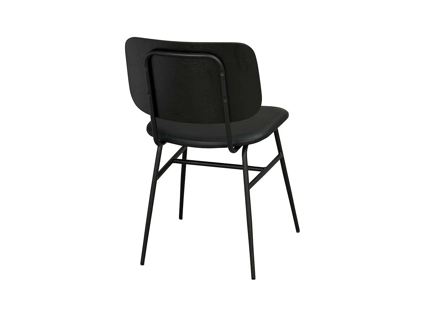 Retro Esstischstühle in Schwarz Metallgestell (2er Set)