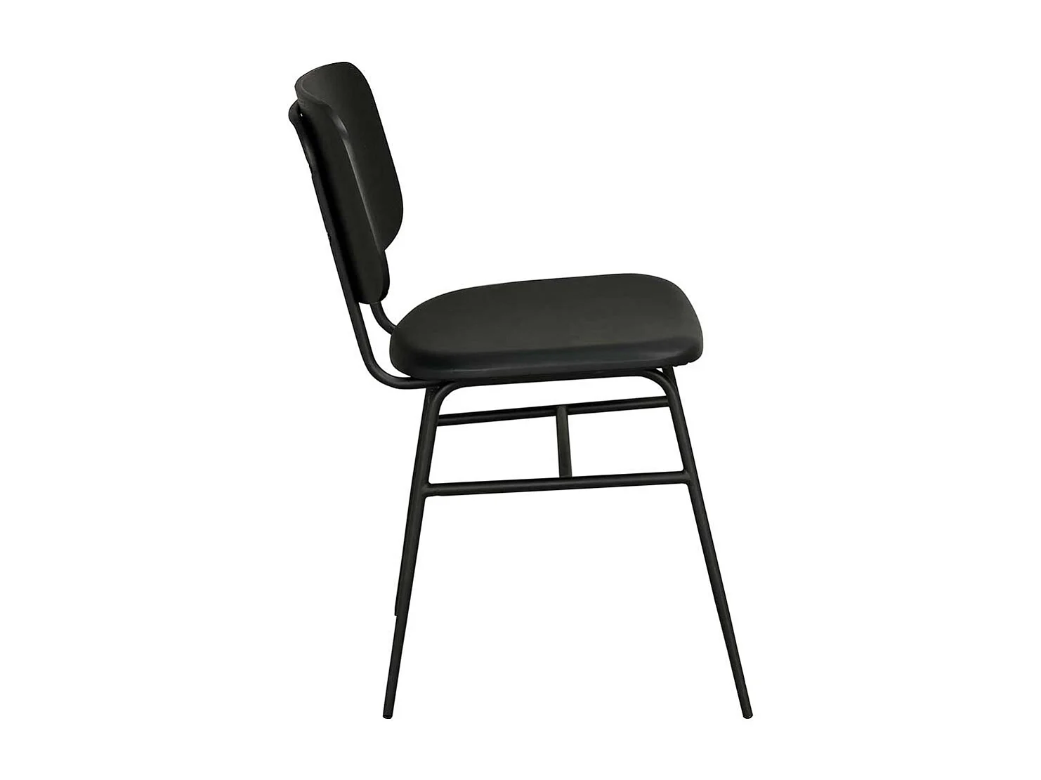 Retro Esstischstühle in Schwarz Metallgestell (2er Set)