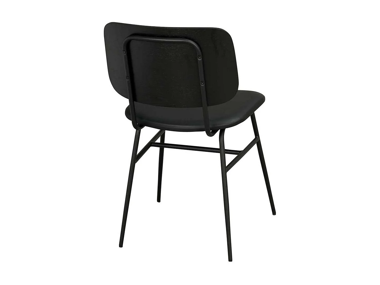 Retro Esstischstühle in Schwarz Metallgestell (2er Set)