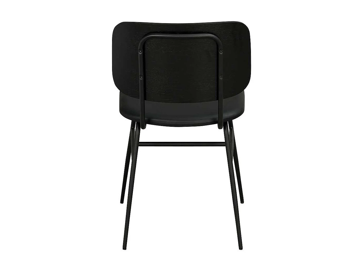 Retro Esstischstühle in Schwarz Metallgestell (2er Set)