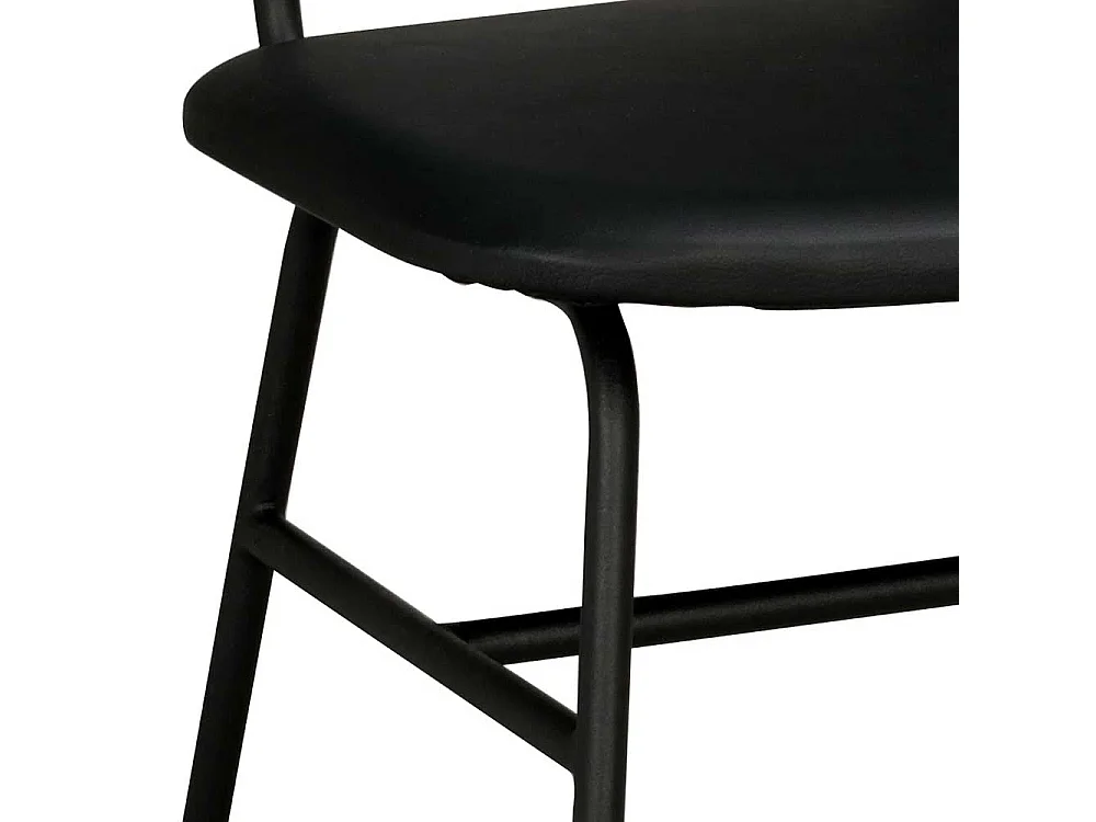 Retro Esstischstühle in Schwarz Metallgestell (2er Set)