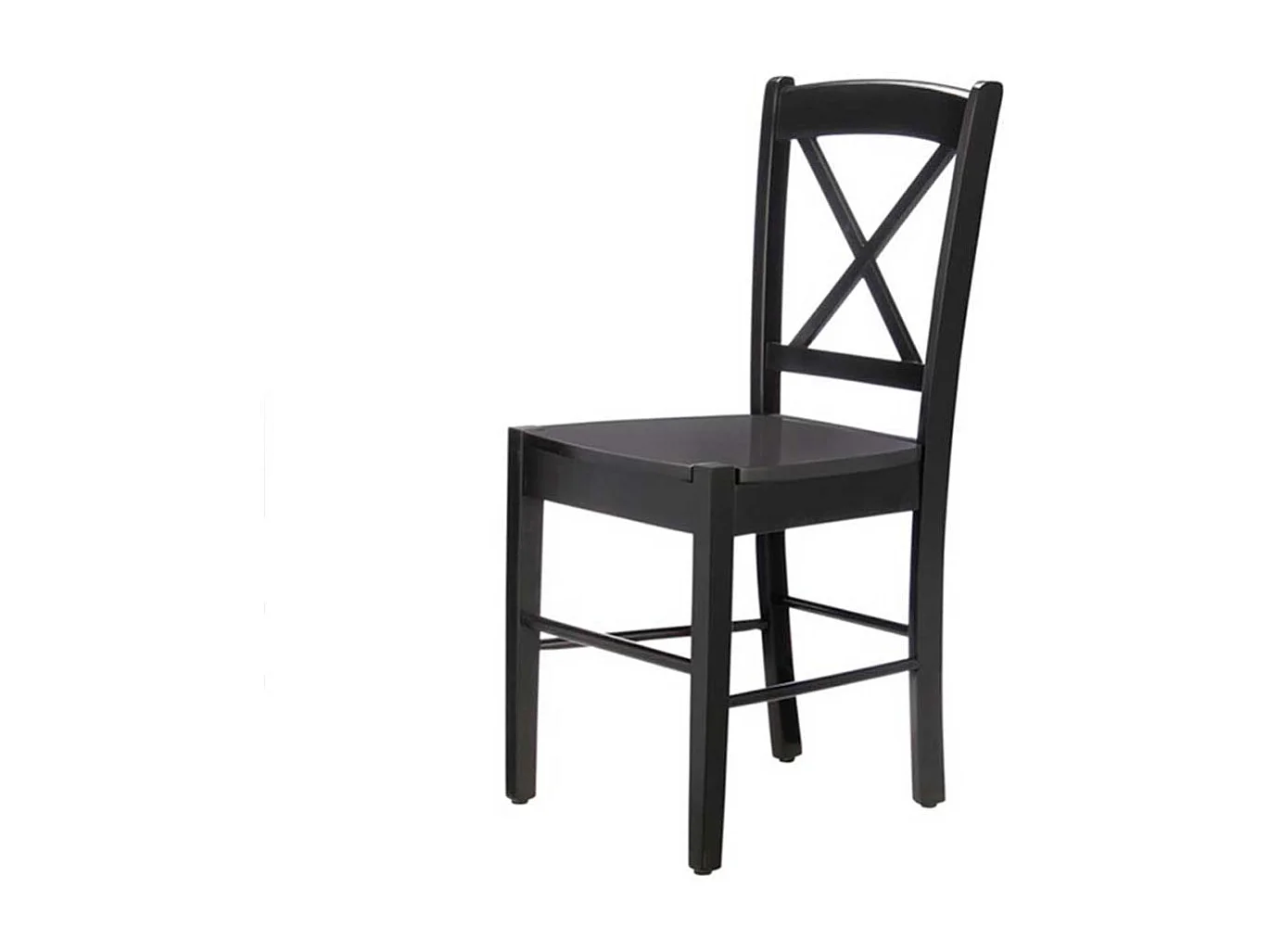 Esstischstühle in Schwarz Massivholzgestell (2er Set)