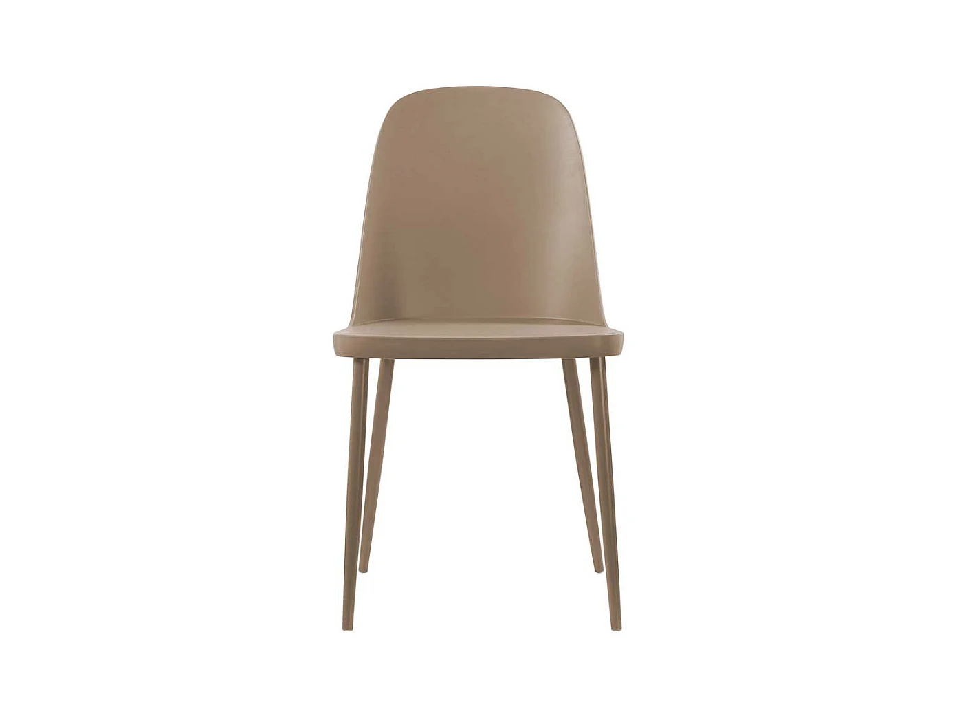 K�chenst�hle aus Kunststoff und Metall Taupe (4er Set)