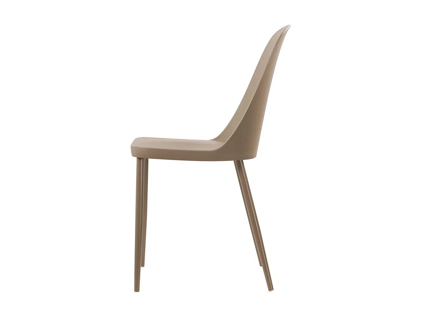 Küchenstühle aus Kunststoff und Metall Taupe (4er Set)