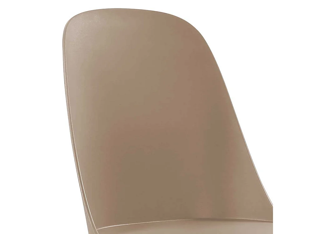 Küchenstühle aus Kunststoff und Metall Taupe (4er Set)