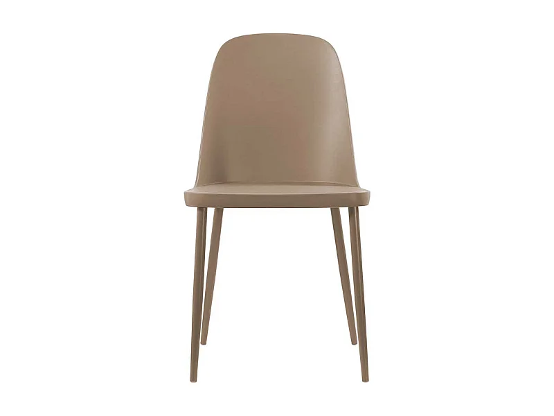 Küchenstühle aus Kunststoff und Metall Taupe (4er Set)