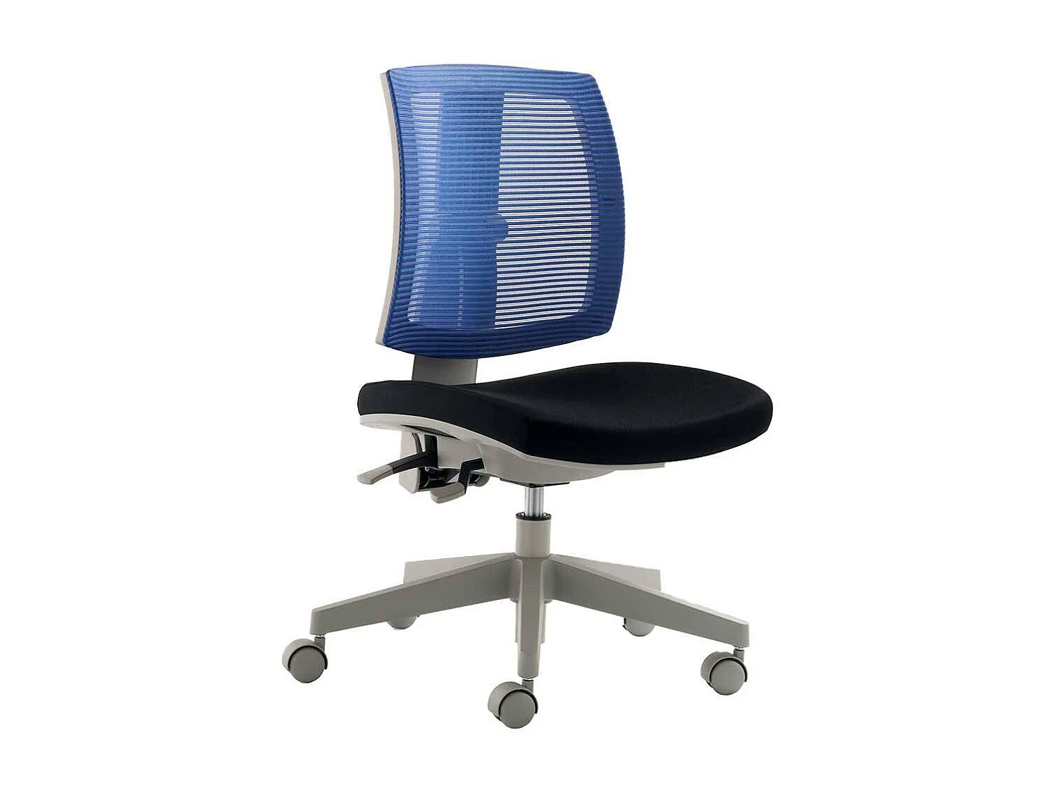 Bürodrehstuhl in Blau und Schwarz Made in Germany