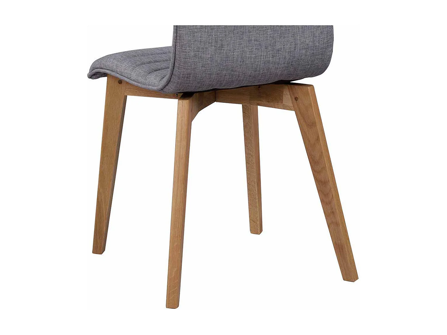 Polsterstuhl Set in Grau Webstoff Eiche massiv (2er Set)