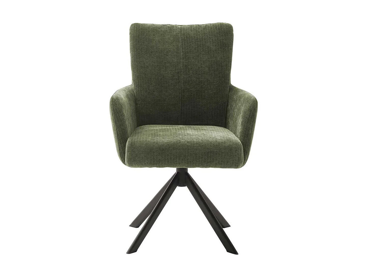 Esstisch Stühle mit Armlehnen Oliv Grün und Schwarz (2er Set)