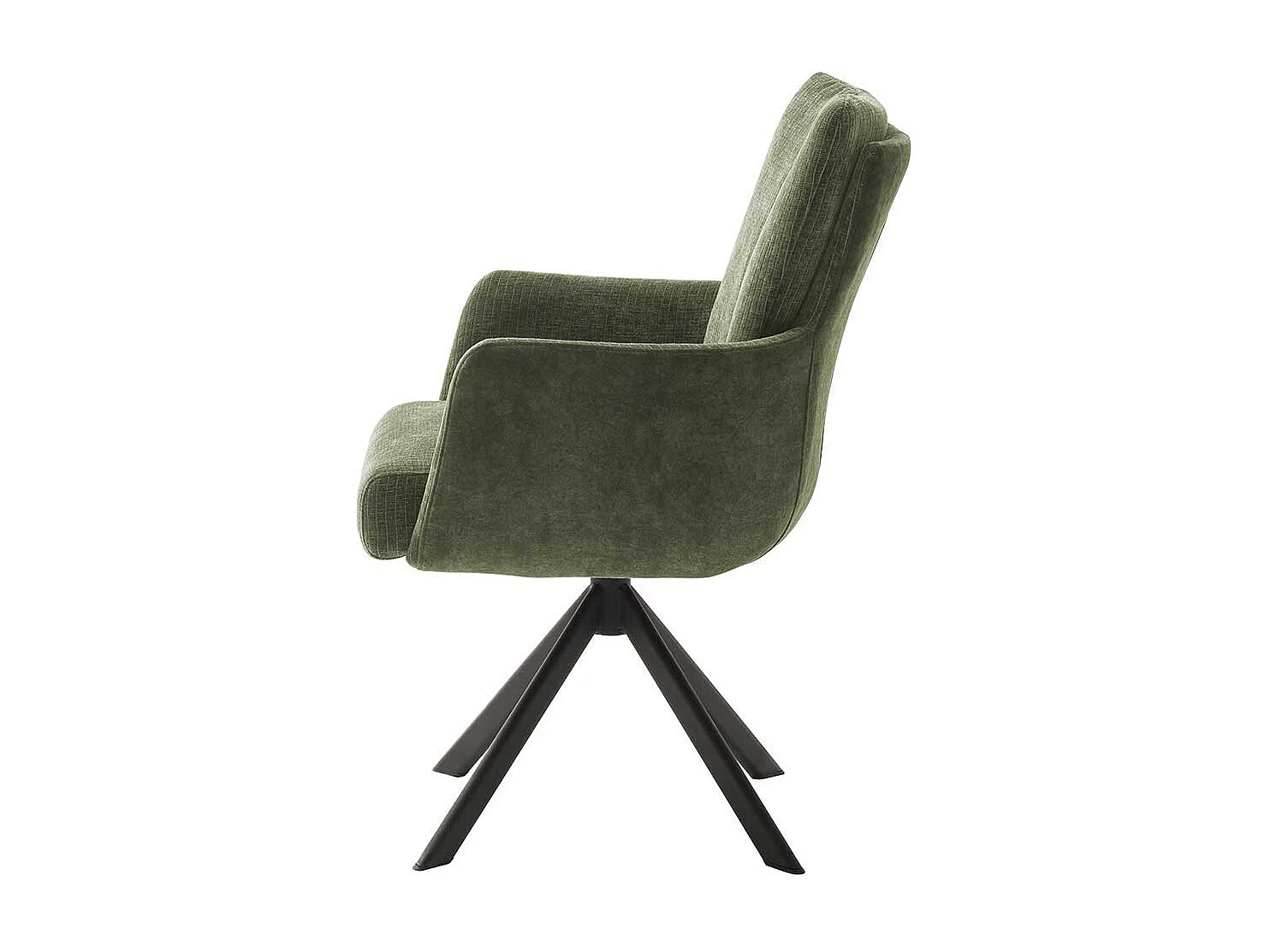 Esstisch Stühle mit Armlehnen Oliv Grün und Schwarz (2er Set)