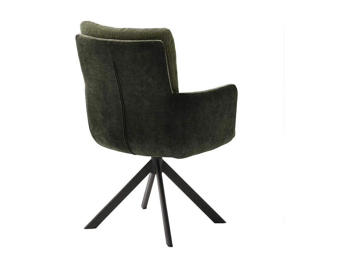 Esstisch Stühle mit Armlehnen Oliv Grün und Schwarz (2er Set)