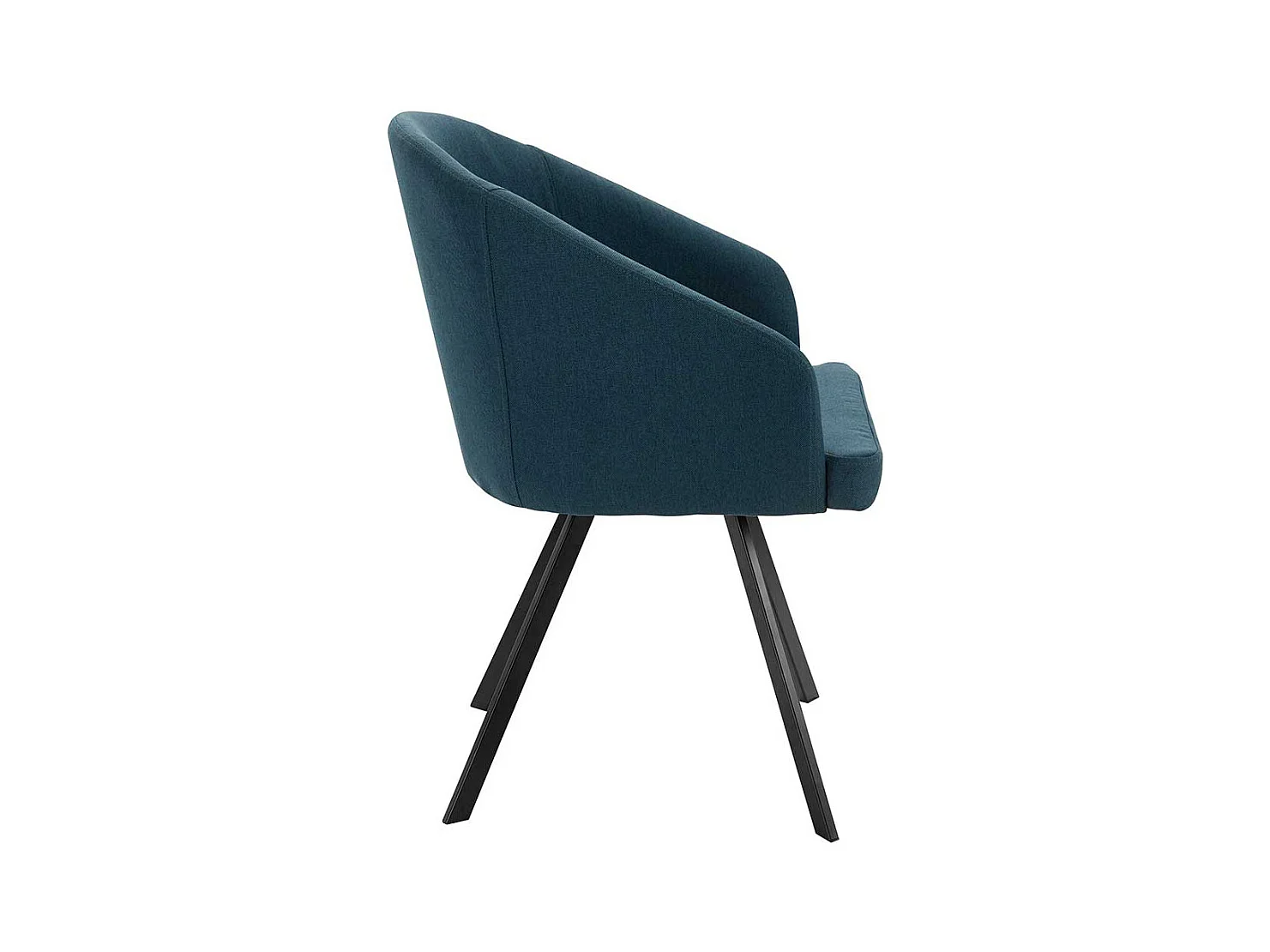 Cocktail Stühle in Blau und Schwarz Webstoff Bezug (2er Set)