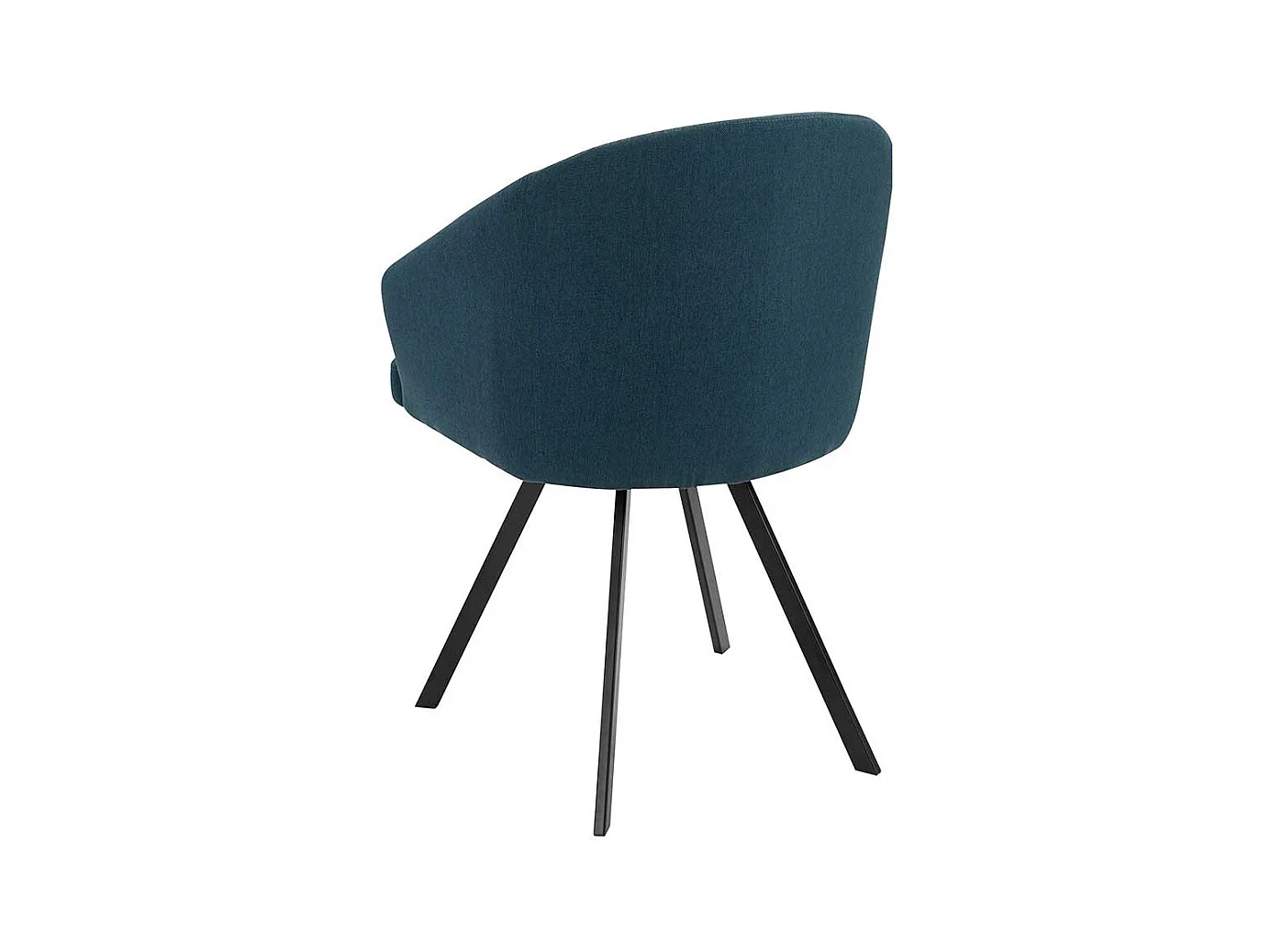 Cocktail Stühle in Blau und Schwarz Webstoff Bezug (2er Set)