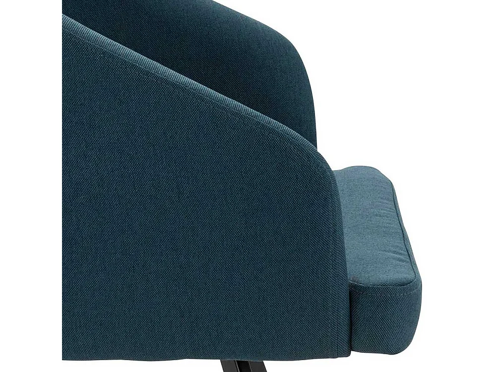 Cocktail Stühle in Blau und Schwarz Webstoff Bezug (2er Set)