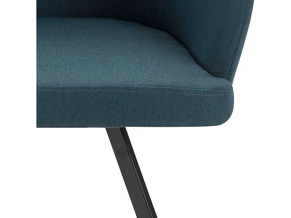 Cocktail Stühle in Blau und Schwarz Webstoff Bezug (2er Set)