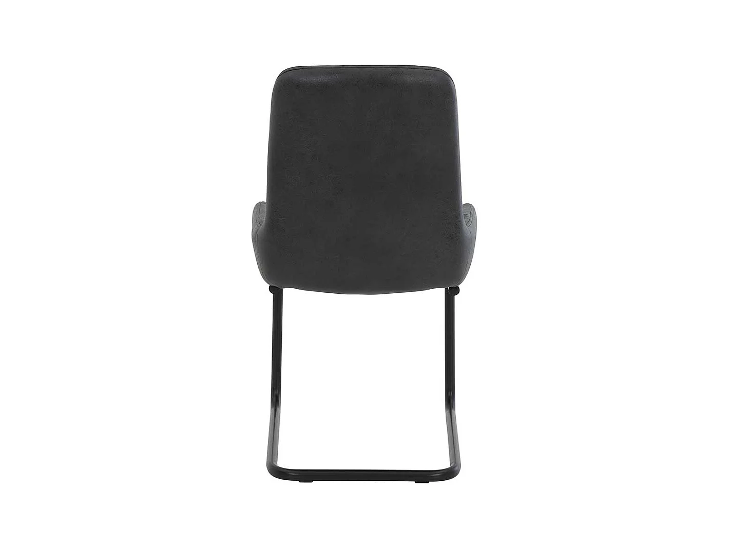 Freischwinger Stuhl in Anthrazit und Schwarz Microfaser (Set)