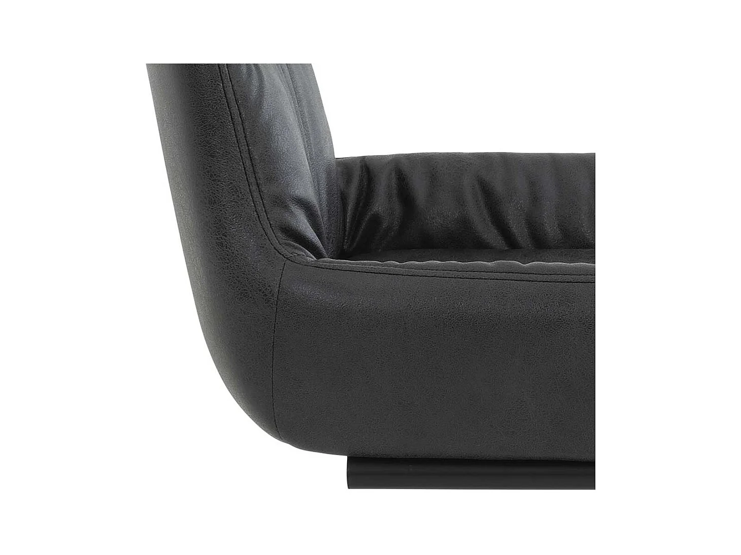 Freischwinger Stuhl in Anthrazit und Schwarz Microfaser (Set)