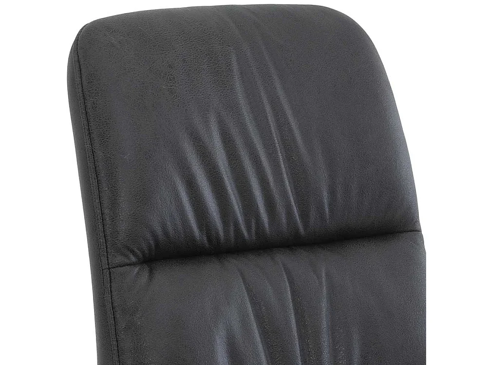 Freischwinger Stuhl in Anthrazit und Schwarz Microfaser (Set)