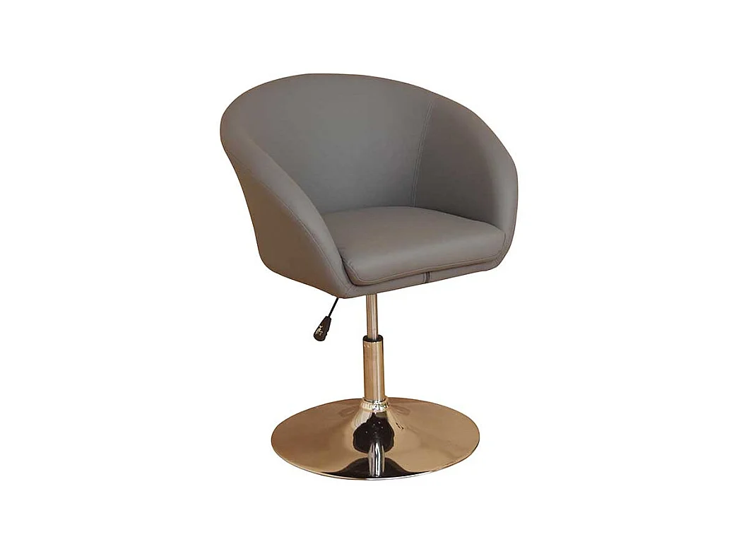 Cocktail Drehstuhl in Grau höhenverstellbar