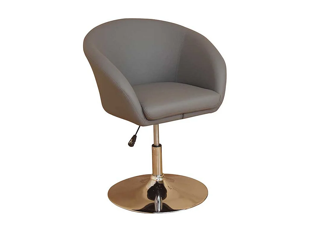 Cocktail Drehstuhl in Grau höhenverstellbar
