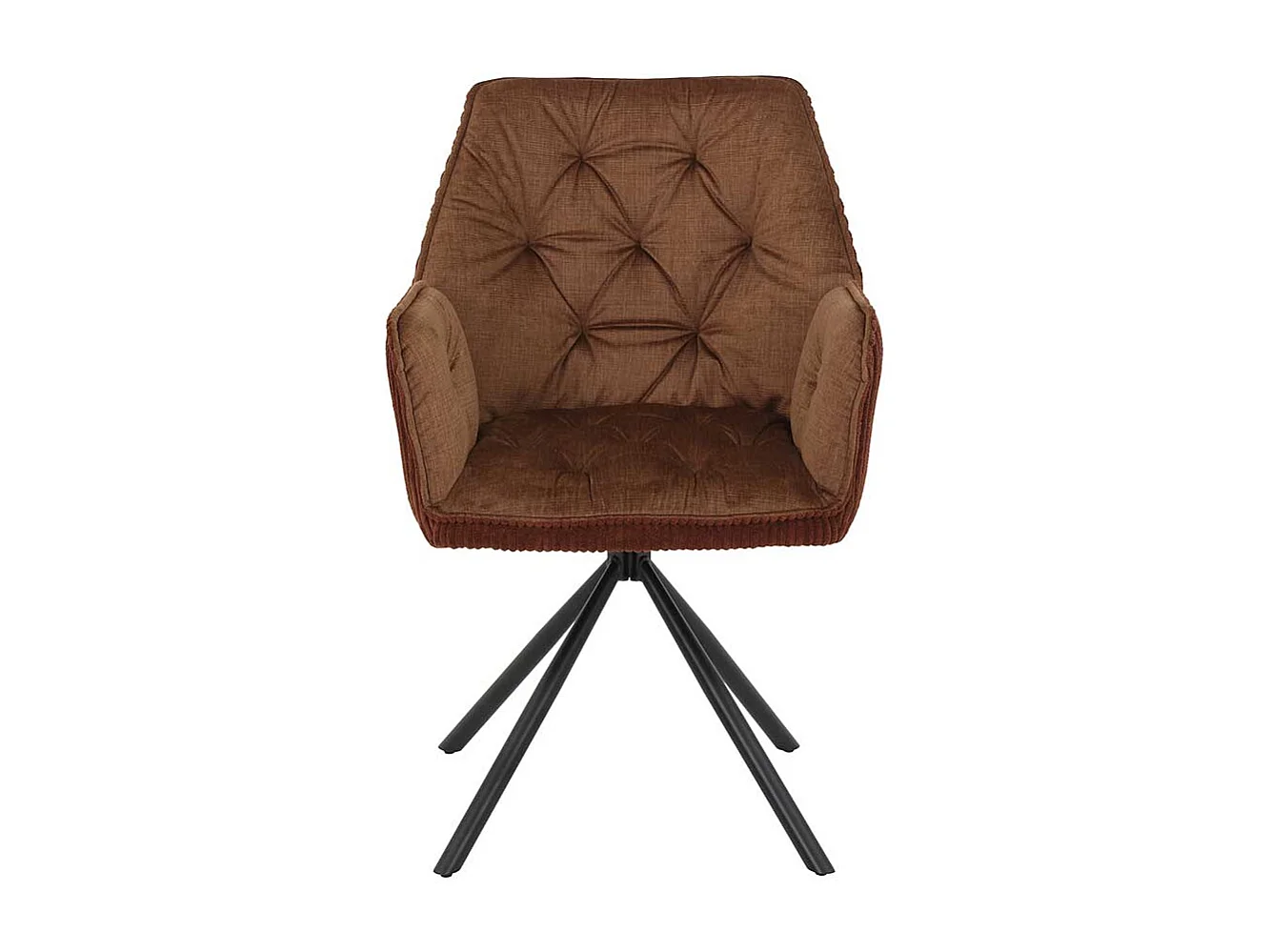 Drehstuhl aus Samtvelours Gestell aus Metall (2er Set)