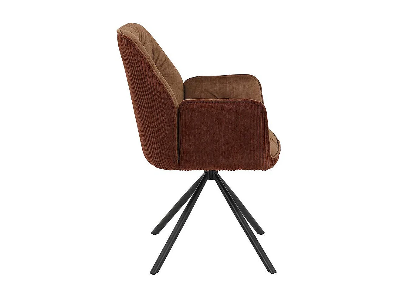 Drehstuhl aus Samtvelours Gestell aus Metall (2er Set)