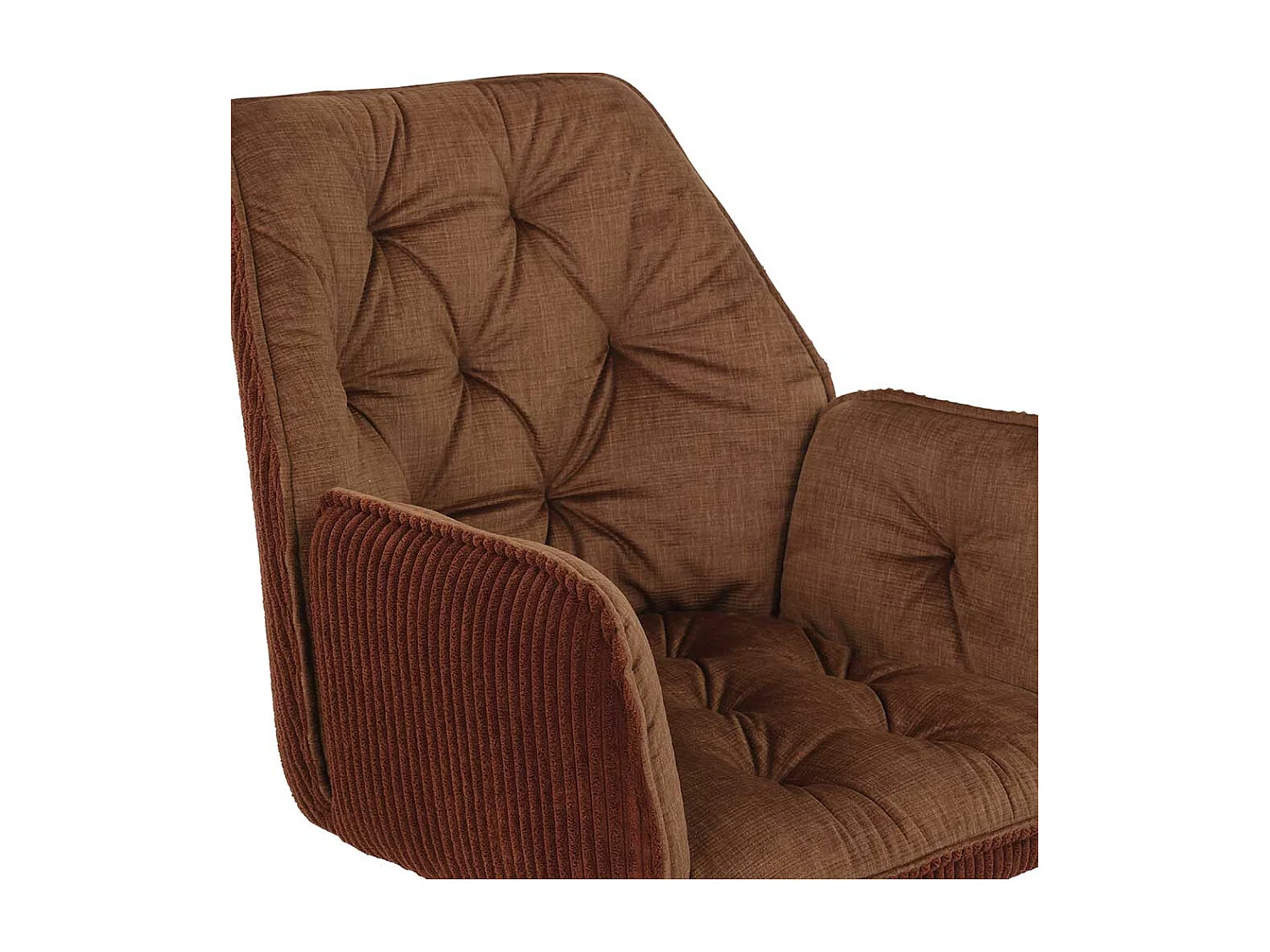 Drehstuhl aus Samtvelours Gestell aus Metall (2er Set)