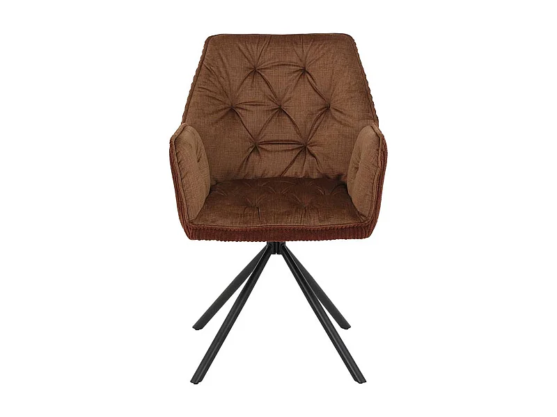 Drehstuhl aus Samtvelours Gestell aus Metall (2er Set)