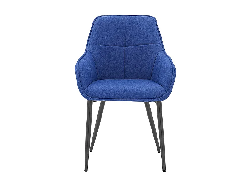 Polster Armlehnenstuhl in Blau und Schwarz aufwendigen Steppungen