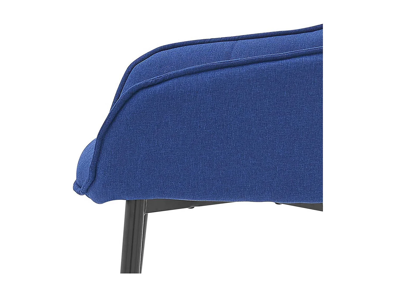 Polster Armlehnenstuhl in Blau und Schwarz aufwendigen Steppungen