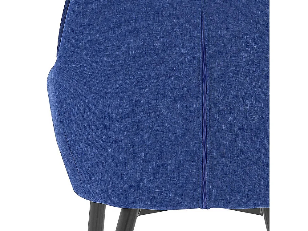 Polster Armlehnenstuhl in Blau und Schwarz aufwendigen Steppungen