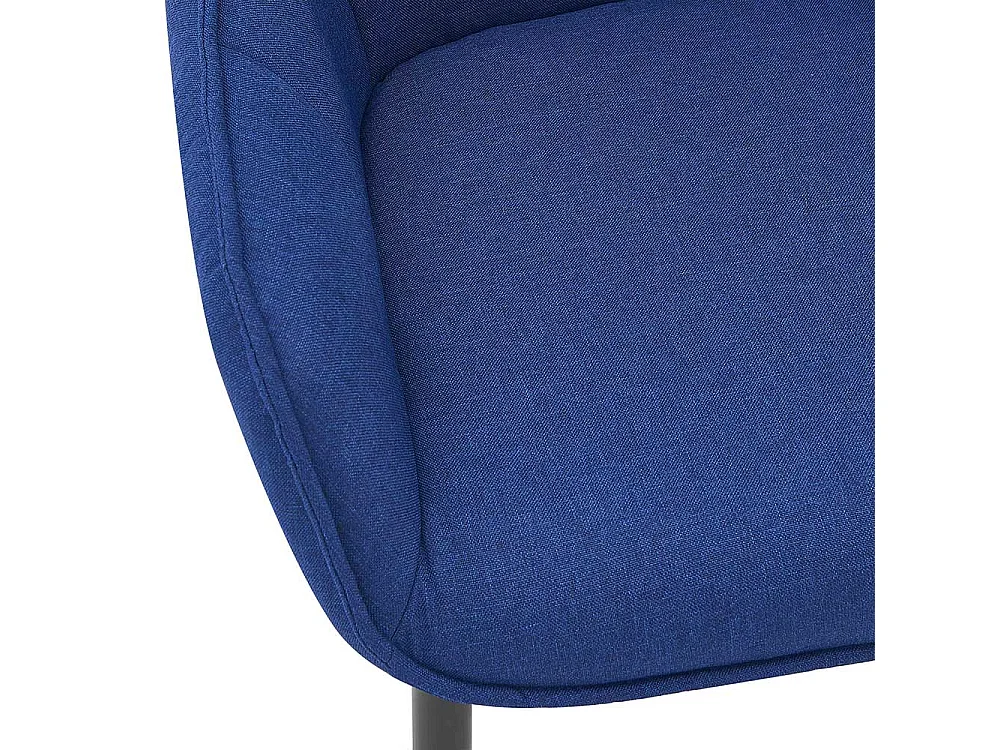 Polster Armlehnenstuhl in Blau und Schwarz aufwendigen Steppungen